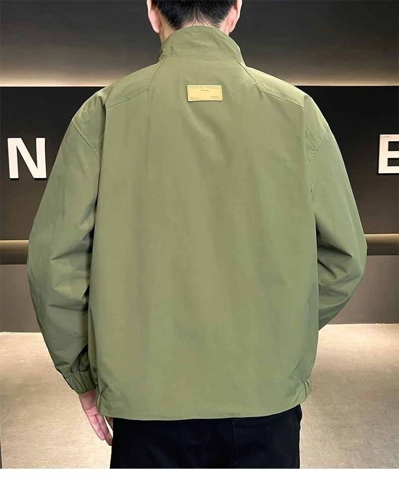 

Jacket Man Black Coat Mens High-End Downtown Autumn Punk Mature Light Hooded Embroidered Fashionable Original Elegant Classic Bf