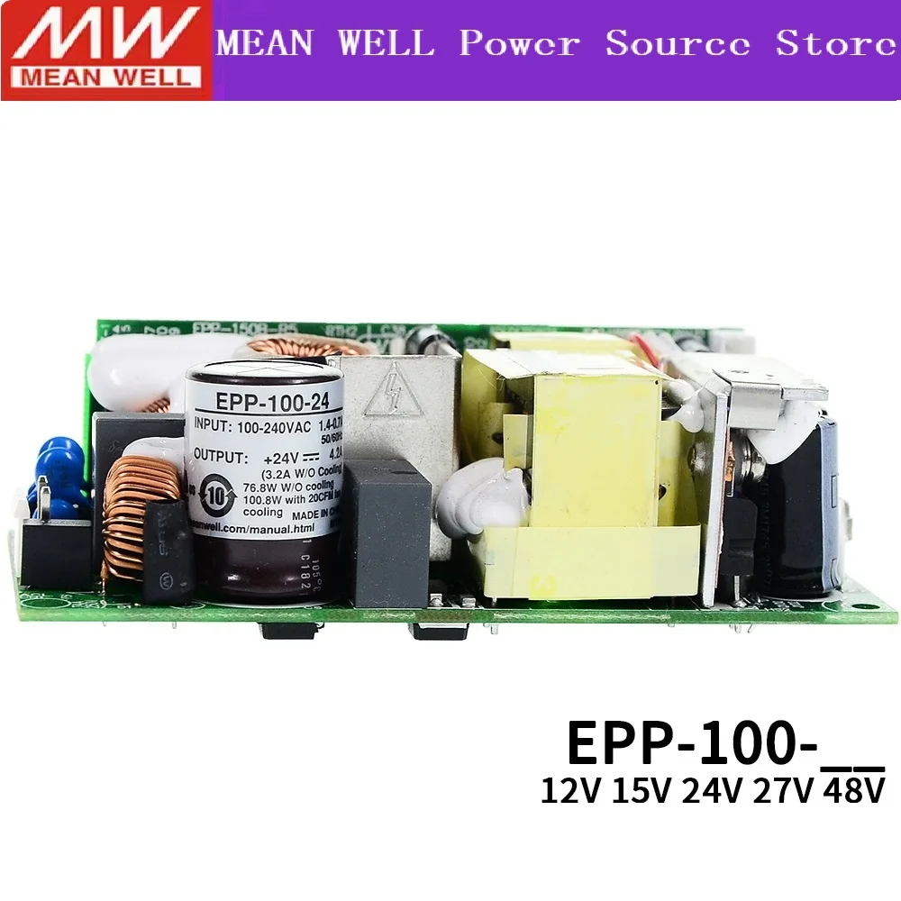 MEAN WELL EPP-100 EPP-100-12 EPP-100-15 EPP-100-24 EPP-100-27 EPP-100-48 100W Single Output with PFC Function