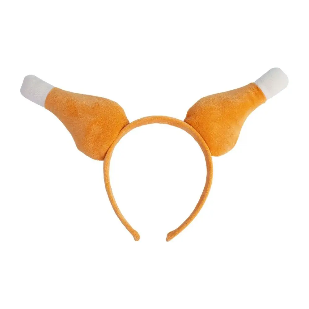 Soft Cloth Thanksgiving Animal Headband Party Headdress Cosplay Turkey Drumstick Headband Funny Hairhoop Chicken Leg Hair Band