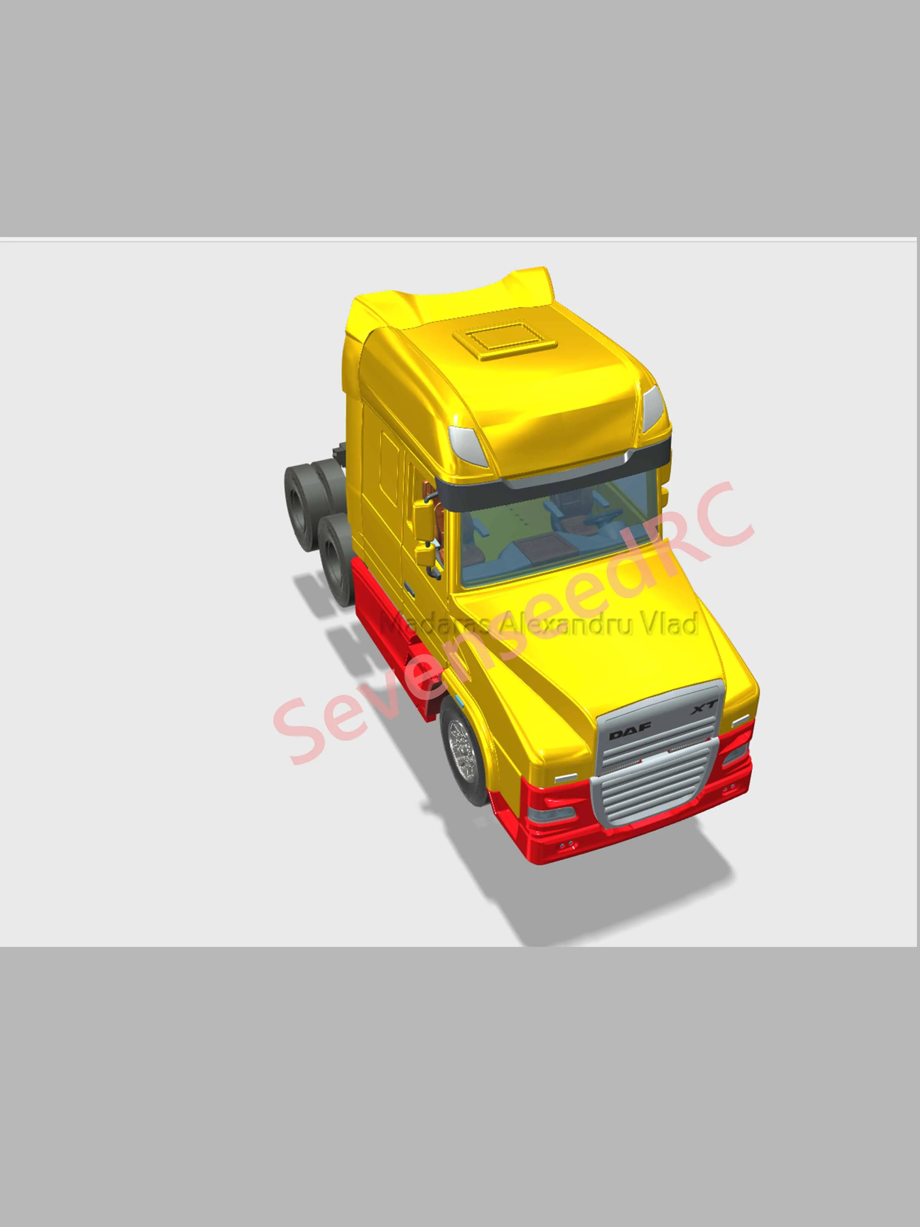 3D Printed Truck DAF XT 105 1/14 Fmx Static Dot Model JDM Tamiya Lesu Lxy Scaleclub SCX10 TRX6 Crossrc NT JT4