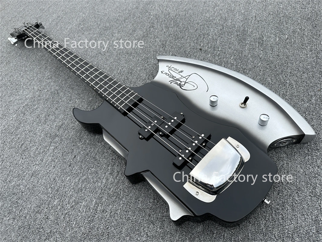 In stock！Forestwind guitar Gene SIMMON Axe 4 strings Bass Electric musical instrument shop Real picture electric guitar