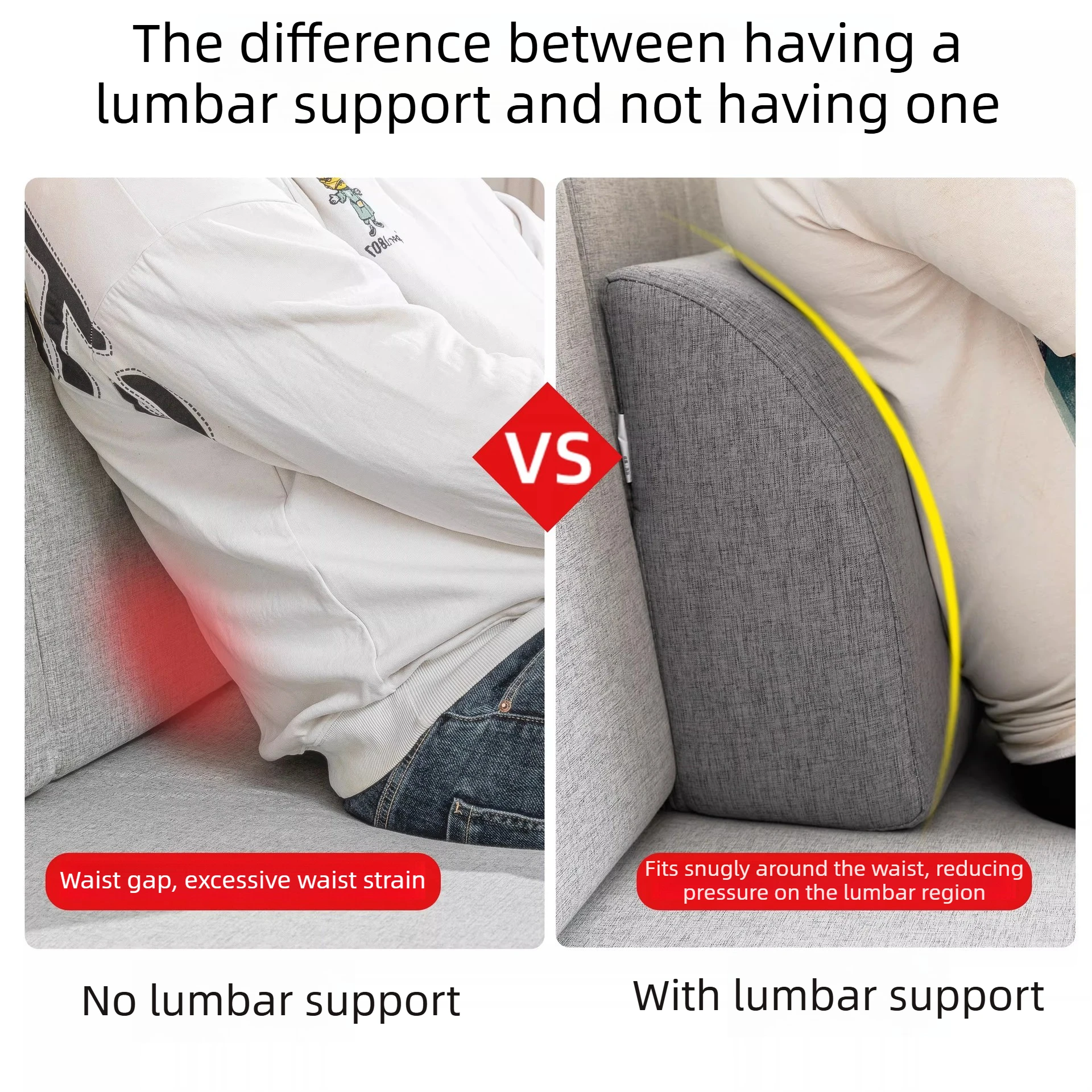 Sofa Cushion Headboard Large Backrest Sponge Cushion Bolster Lumbar Support Arc Pillow Cushion Sponge Backrest Large