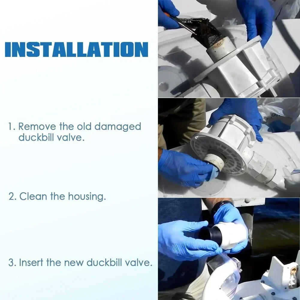 Aksesori Mobil Kit katup tagihan bebek Kit katup tagihan bebek sistem pengisap pengganti plastik untuk Dometic S baru