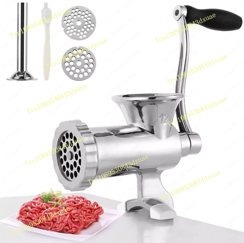 304 Stainless Steel Manual Meat Grinder & Sausage Stuffer, Home Use for Mincing Filling Stuffing