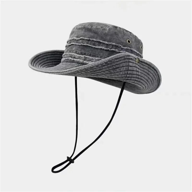 Four Seasons Cotton Solid Bucket Hat Fisherman Hat Outdoor Travel Sun Cap For Men And Women 232