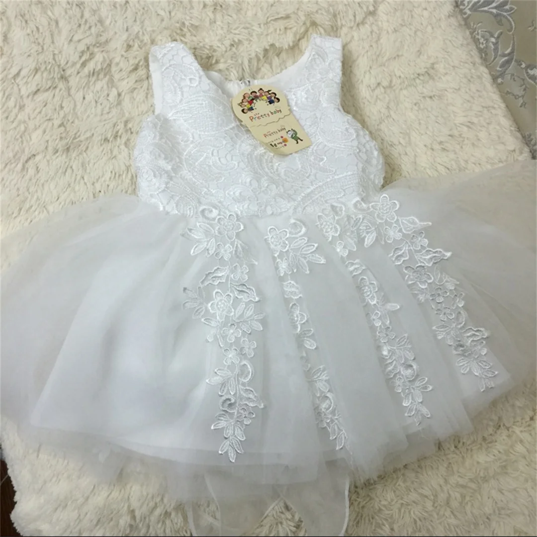 Abiti da prima comunione per ragazze 2016 Brand Tulle Lace Infant Toddler Pageant Flower Girl Dress per matrimoni e compleanni