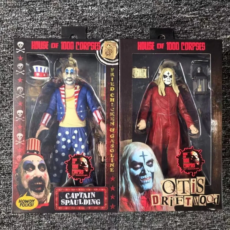 Neca Figure Otis Driftwood Captain Spaulding House Of 1000 Corpses 20th Anniversary Howdy Folkst Action Figure Model Toy Decor