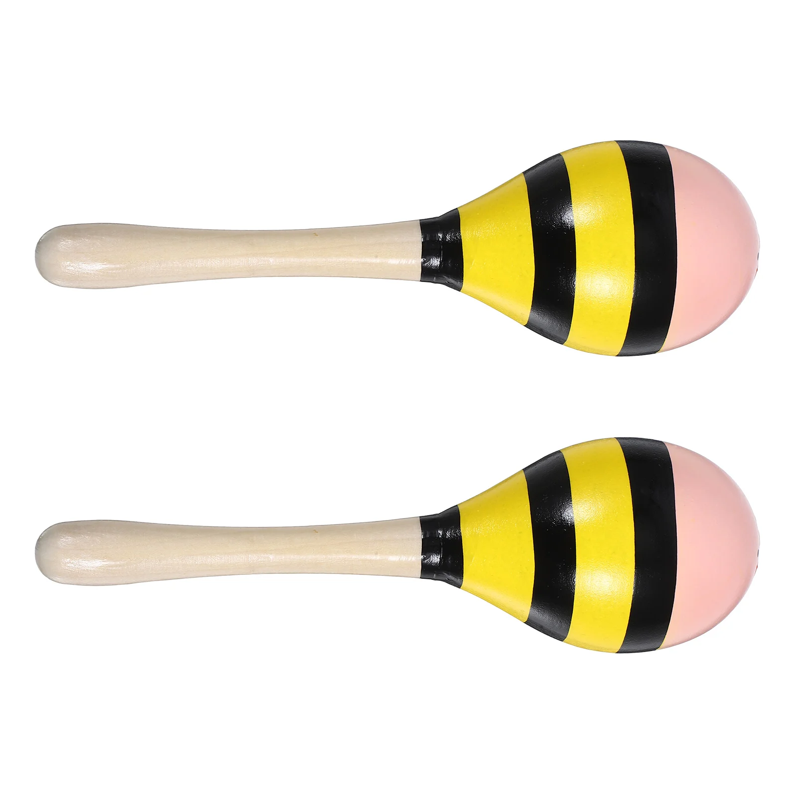 2pcs Maracas Small Musical Instruments Auditory Training Maracas Mexican Party Favor Percussion Instrument Wooden Sandhammer