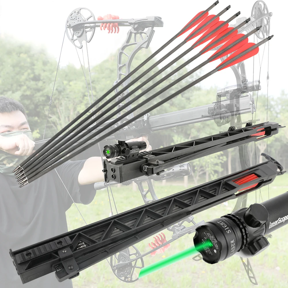 

Arrow Flight Launcher Laser Sighting Device Right Hand Compound Bow Hunting Target Shooting Target Archery Pure Carbon Arrow Aid