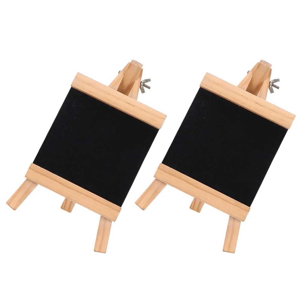 

2pcs Chalkboard Message Decorative Wooden Sign Hanging Notice Board For Home Wall Multi-Function Writing Notice Decorative Chalk
