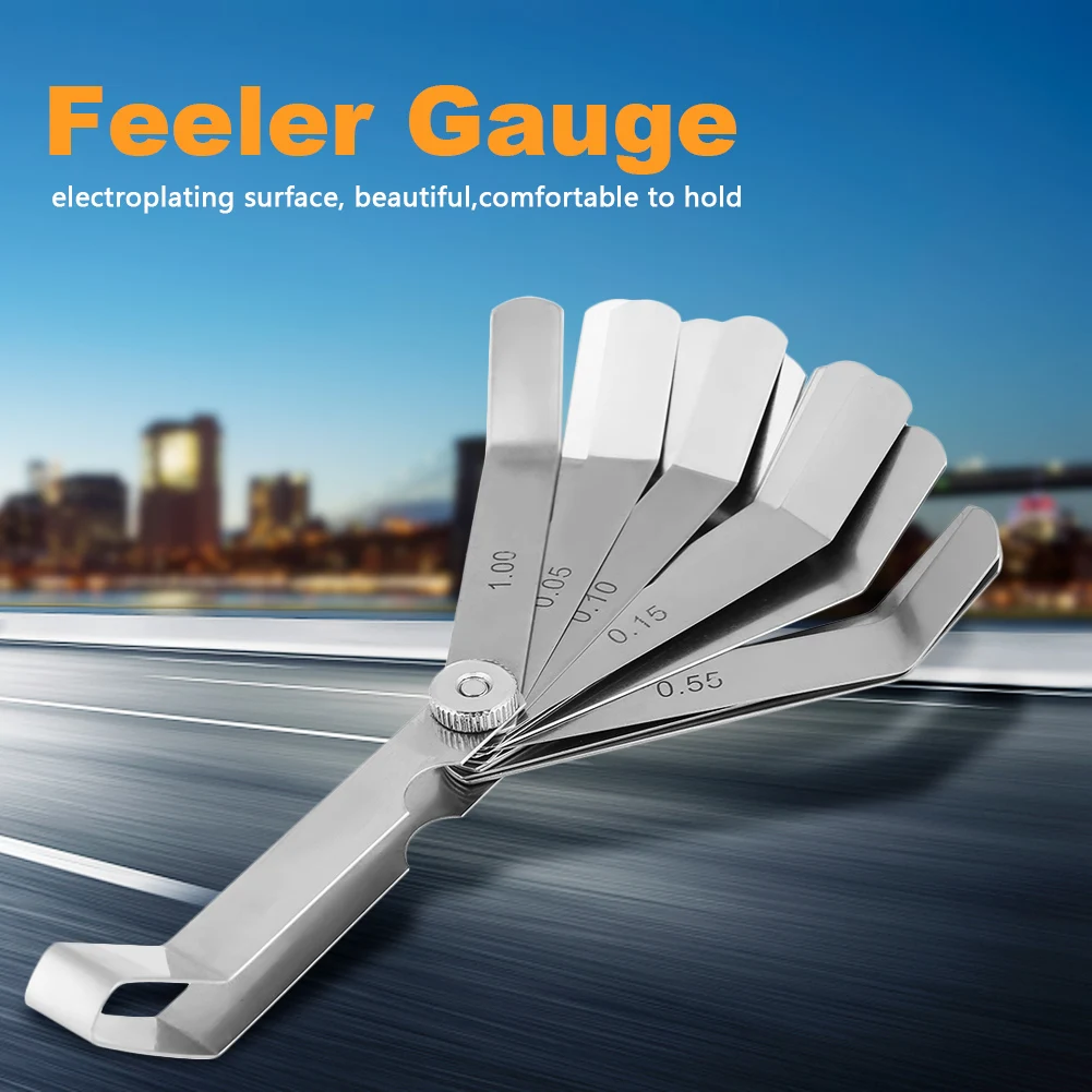 Curved Gauge Stainless Steel Curved Feeler Gauge Ruler Welding Inspection Tool 0.05-1.00mm Feeler Measuring Tool Feeler Gauge