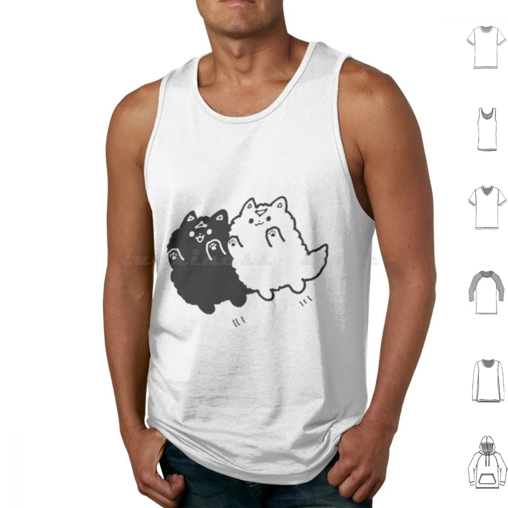 Divine Dogs Chibi Tank Tops Print Cotton Anime Gojo Jjk Manga Sukuna Itadori Jujutsu Satoru Megumi Kaisen Satoru Gojo Gojo