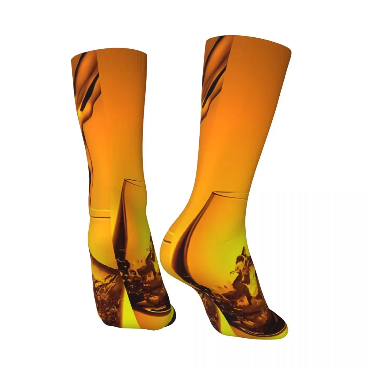 Retro Bourbon On The Rocks Case Men's compression Socks Unisex Selling Harajuku Seamless Printed Novelty Crew Sock