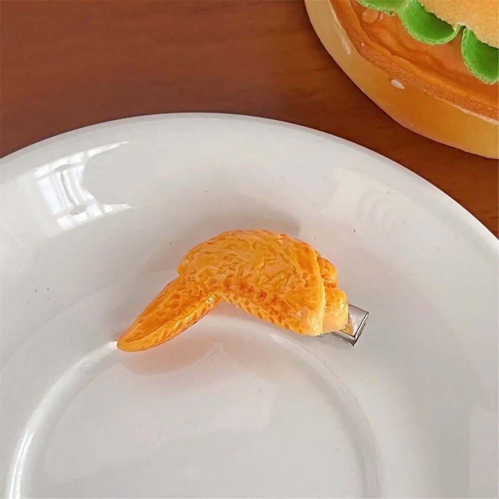 

Funny Fried Chicken Simulated Food Hair Clip French Fries Duckbill Clip Fake Food Hairpin Headwear Bangs Clip Daily