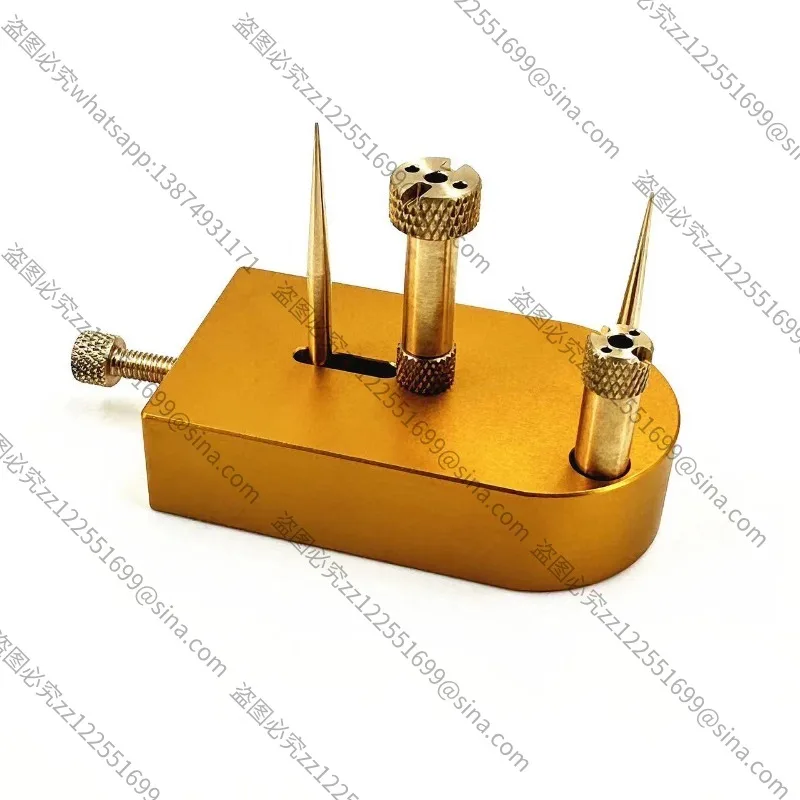 Suitable for balance wheel splint/hairspring bracket, adjustable height, gold aluminum seat, watch repair tool