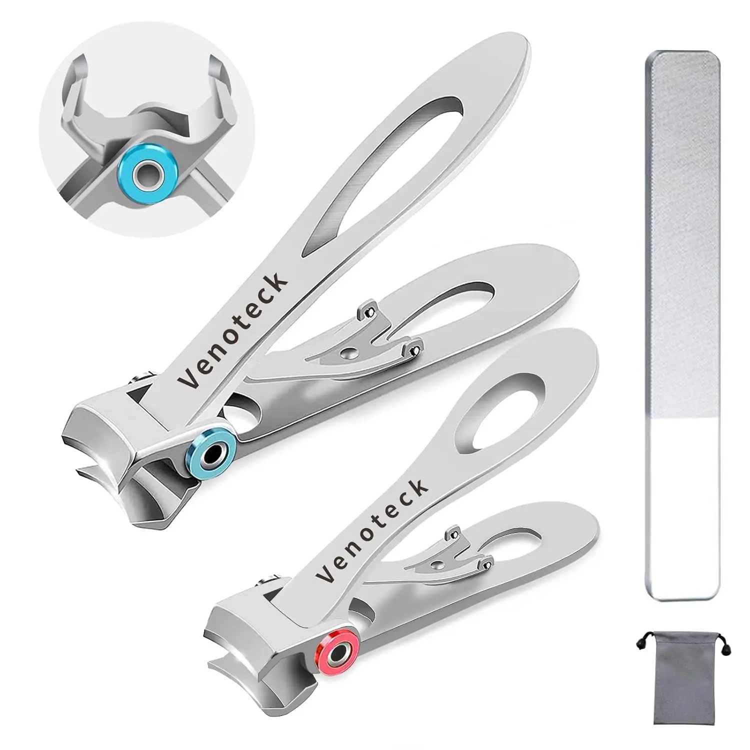 

Nail Clippers Set for Thick Nails - Sharp, Sturdy, for Men, Women, Seniors, Pets