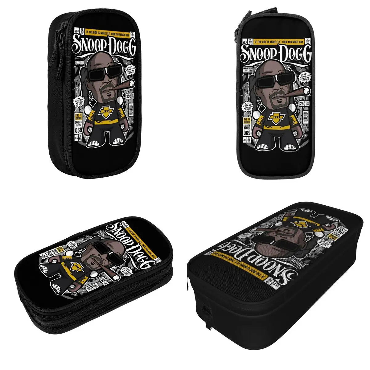 Cute Snoop Dogg Rapper Hip Hop Dog Pencil Cases Pencilcases Pen Holder Kids Large Storage Bag Students School Gifts Accessories