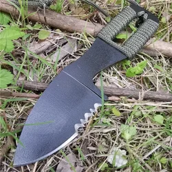 8Cr13Mov Steel Blade 58hrc Self-Defense Straight Knife - Good for Hunting Camping Survival Outdoor Everyday Carry