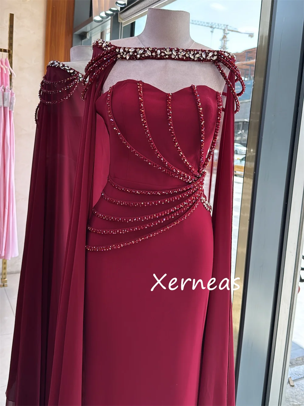 Customized Simple Jersey Pleat Sequined Straight Sweetheart Long Dresses Bespoke Occasion Sexy High Quality