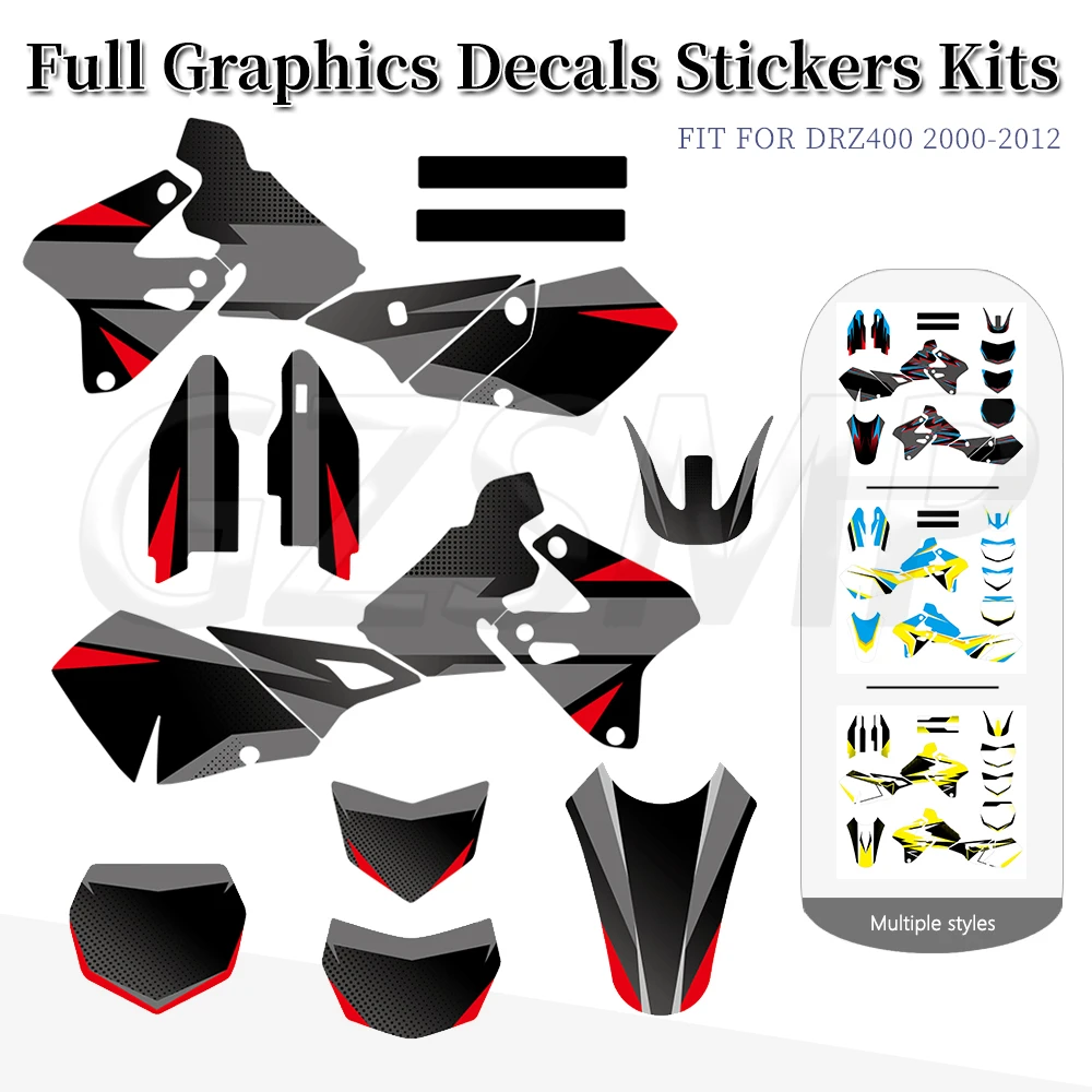 

Motocross Graphics Stickers Fit for DRZ400 2000 - 2015 2001 2002 DRZ 400 Backgrounds Decals Deco Kits
