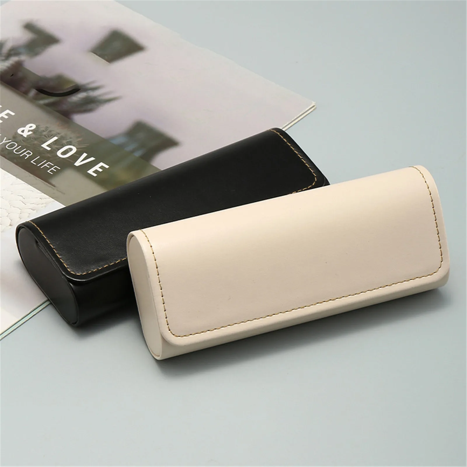 

PU Leather Glasses Case Portable Men Women Sunglasses Myopia Presbyopia Storage Box Anti-Pressure Eyeglasses Bag Eyewear Accesso