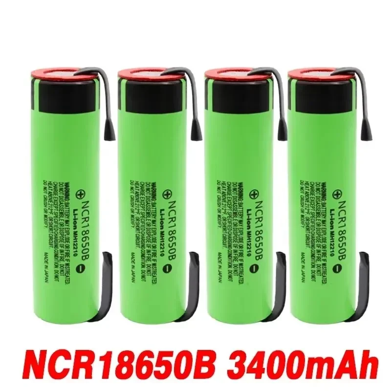 New Original 18650 Battery NCR18650B 3.7V 3400mah 18650 Lithium Rechargeable Battery Welding Nickel Sheet Batteries