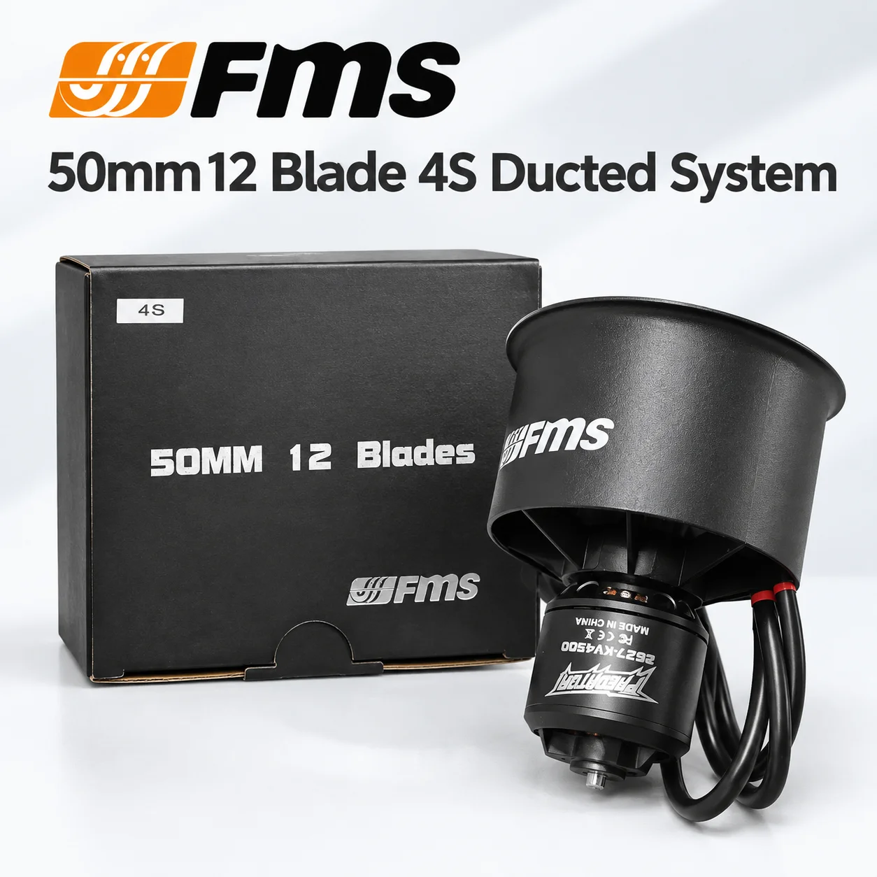 FMS New 50mm 4S Ducted Fan EDF Unit 12 Blade With 2627 KV4500 motor (Optional) For RC Airplane Model Plane Jet Parts Accessories