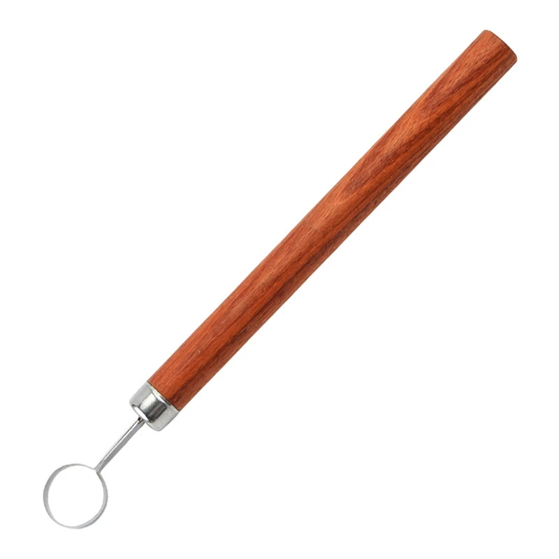 Pottery Tools Wooden Handle Carving Drawing Cutter Stainless Steel Ceramic Edge Drawing Cutter