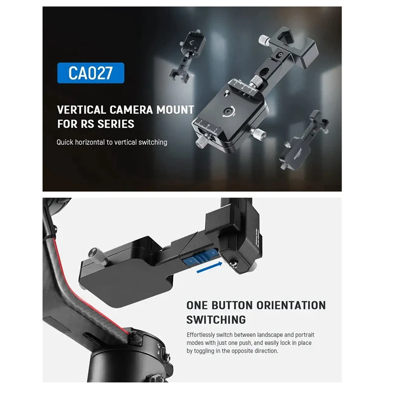 Ronin用垂直カメラマウント,クイックスイッチプレート,rs3 pro,rs 3,rs 2用ジンバルカメラアクセサリー