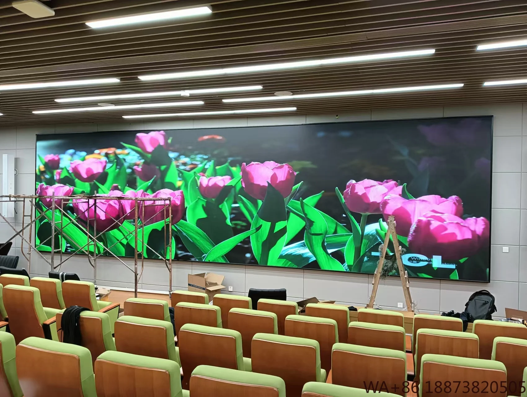 Display LED Sala de reuniões escolares Canyivision Tela interna colorida P2 Parede de vídeo Tela de 29 metros quadrados