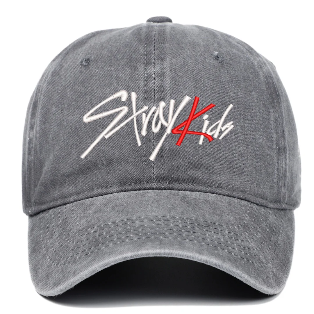 

skzoo felix Stray Kids Signature Kpop Embroidered Washed Distressed Adjustable Dad Hat for STAY Fans