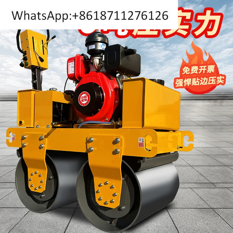 

Walk-behind roller construction site 1 ton 3 tons vibration asphalt pavement small compactor single wheel double wheel