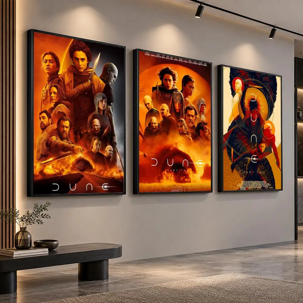 Sci-fi Movie D-Dune Part 2 Poster Home Living Bed Room Bar Hallway Sticky Wall Printing Waterproof Aesthetic Decor
