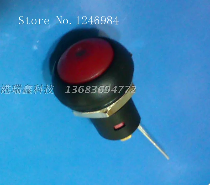 [SA]M12 waterproof Taiwan Deli Wei PAL6 illuminated push button switch with lock red circular button press passband maintain--20