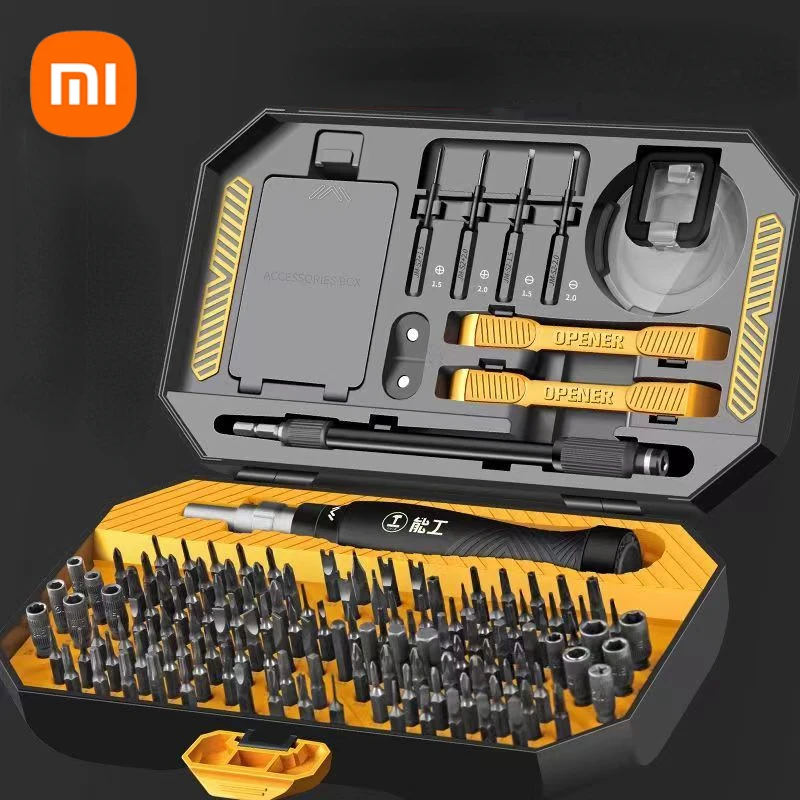 XIAOMI JM-8183 145 in 1 Precision Magnetic MIni Screwdriver Set Hex Phillips Screw Driver CR-V Bit for Tablet Laptop Repair Tool