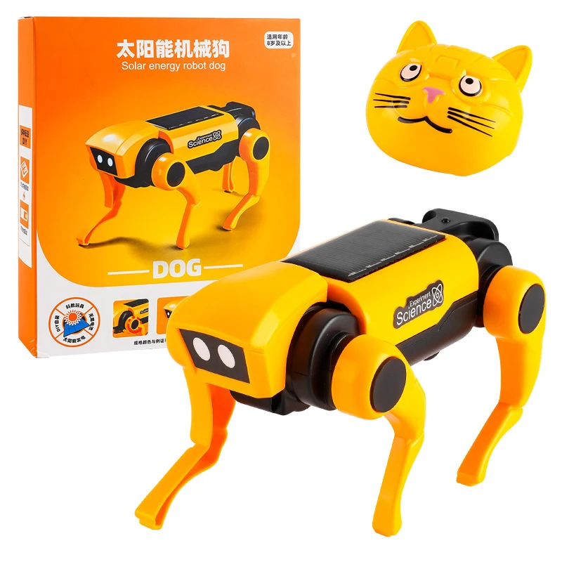 Neue Emo Roboter Solar elektrische mechanische Hund Kuh Kinder pädagogische Montage Tech Puzzle Spielzeug bionic Smart Roboter Hund Spielzeug Geschenke