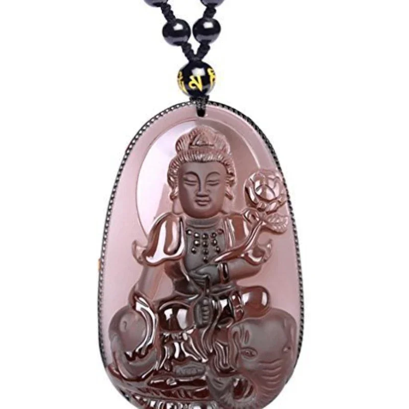 

Koraba Fine Jewelry Natural ice kind of Obsidian Statue of Bodhisattva Kwan-Yin Guan Yin Statue necklace pendant Free Shipping