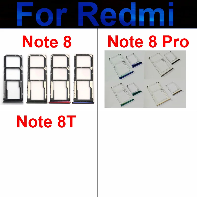 

Sim Card Tray Holder For Xiaomi Redmi Note 8 Note8 Note 8T Micro SD Reader Micro Sim Card Slot Adapter Replacement Repair Parts