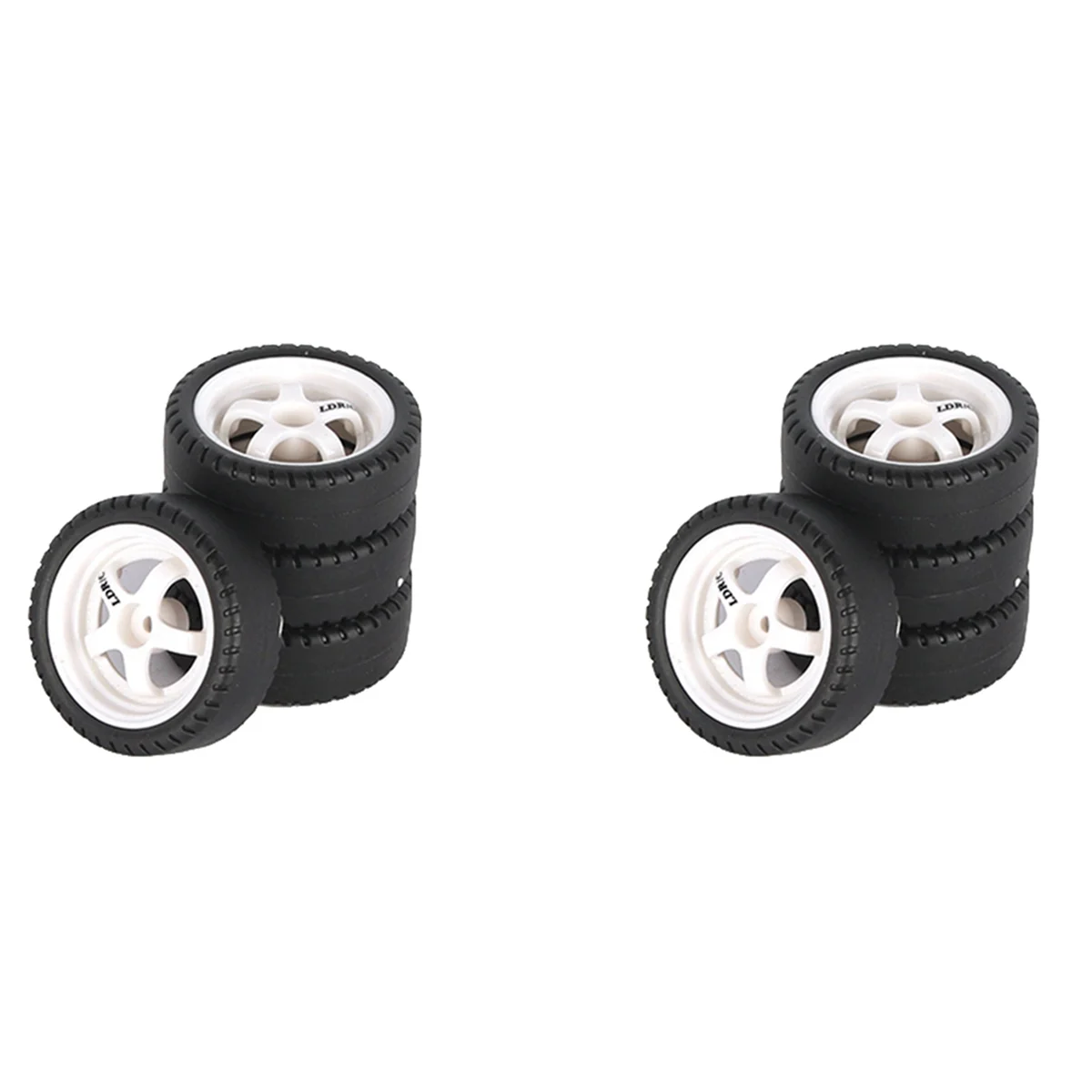 AS96-8Pcs 33Mm RC Drift Tire Wheel Hard Tyre For LDRC AE86 A86 A86P LD1801 1/18 RC Car Upgrade Parts Accessories,1