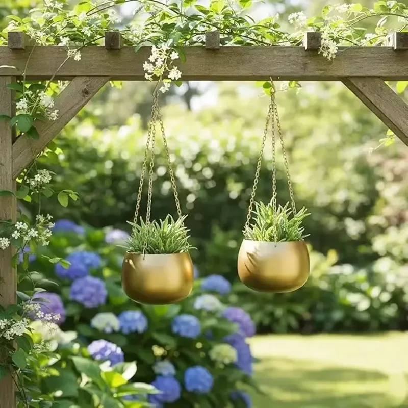 for Stylish Hanging Planter Indoor Outdoor Macrame Plant Holder Flower Pot Basket Decorative Home Garden Balcony Decor