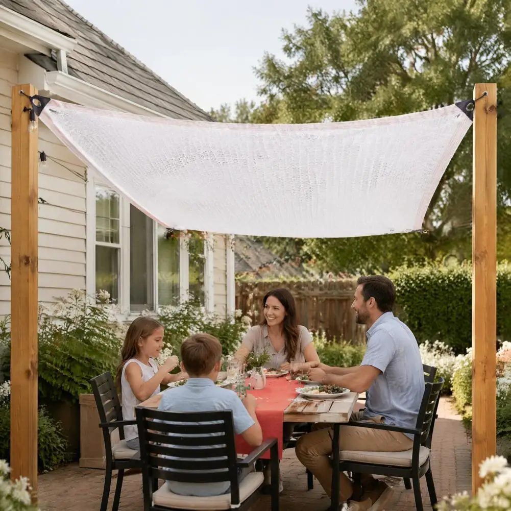 Sun Shade Cloth White Shade Net White Shade Cloth Garden Cover Plant Sun Protection Mesh Tarp with Grommets Outdoor Greenhouse