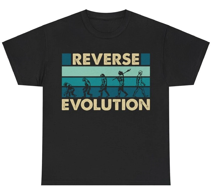 Vintage Retro Evolution Reverse Unisex T-Shirt - Graphic Tee For Men Clothing Women Tees Y2K Tops Unisex Summer Short Sleeve