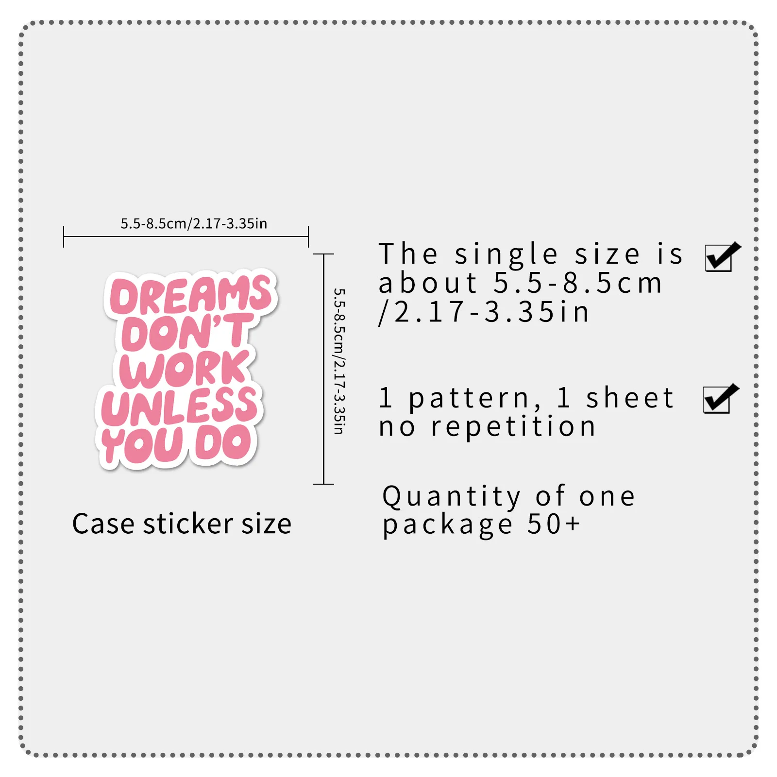 50-100PCS Pink Inspirational English Graffiti Stickers, Cartoon Slogan Waterproof Decor Stickers for Pencil Cases, Notebooks