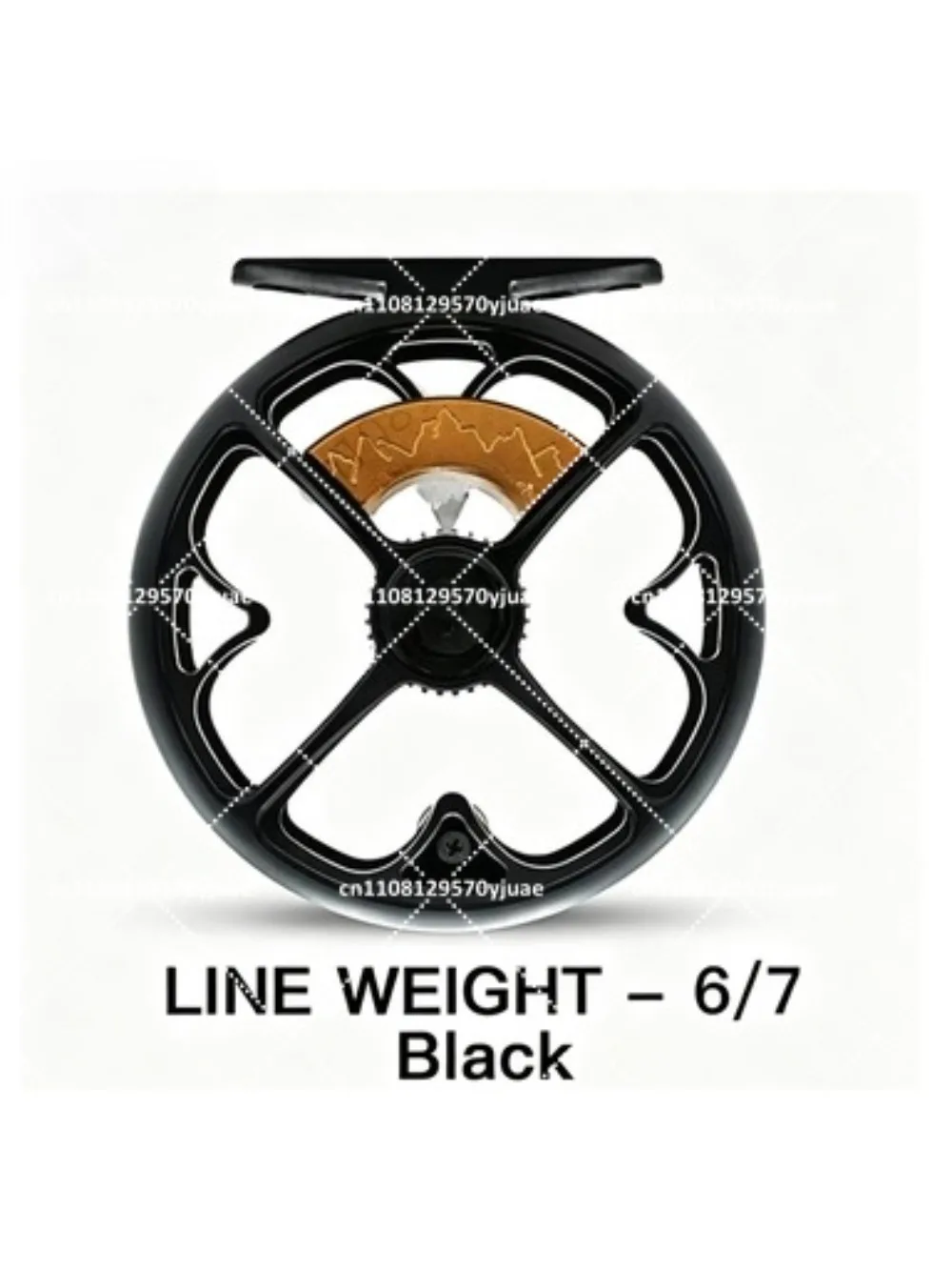 Full Metal Fly Fishing Reel, Burnt Orange Stream Fishing Wheel for Freshwater Fishing Tackle
