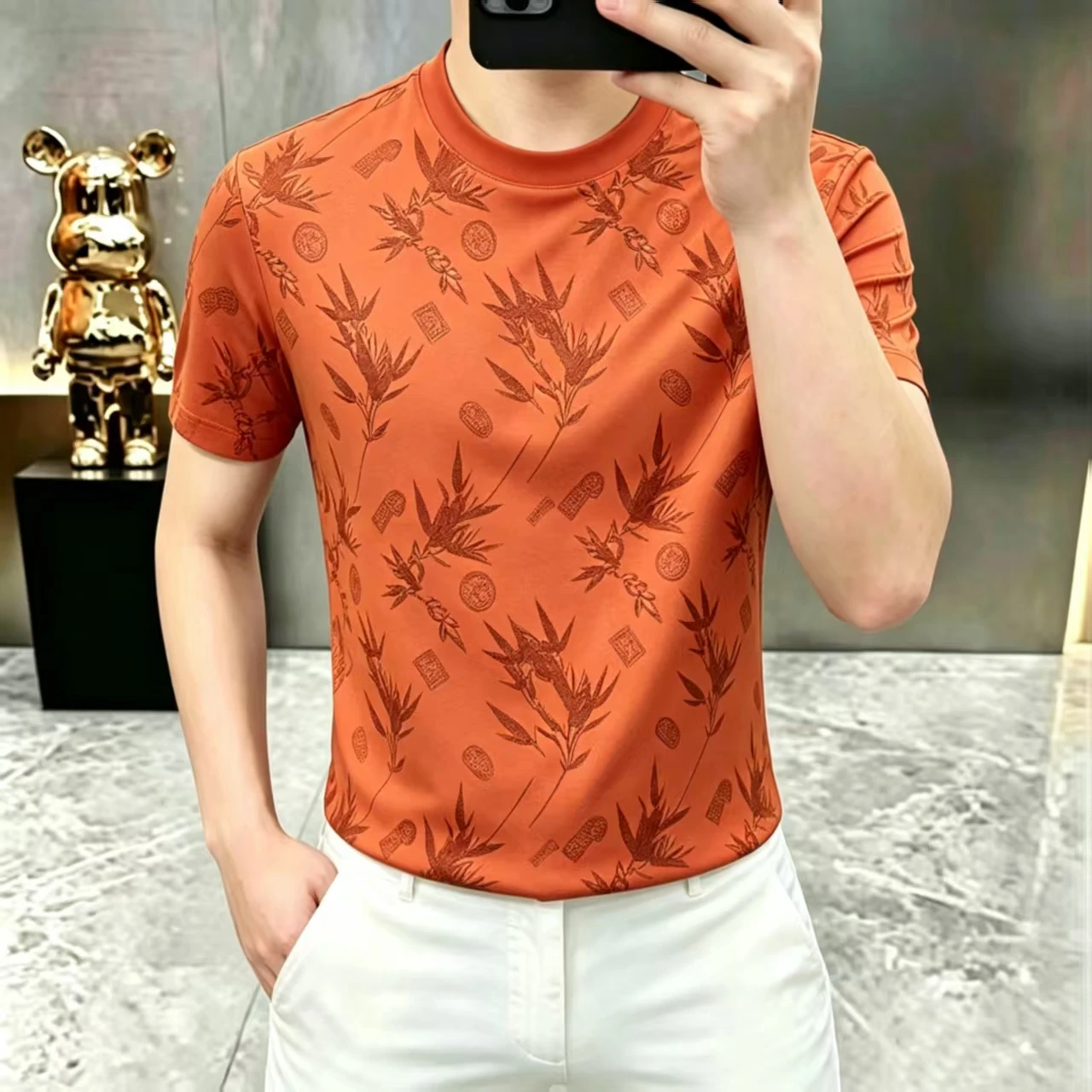 Summer New Style Men's Short-Sleeved Round-Neck Fashion Casual T-Shirt POLO Shirt