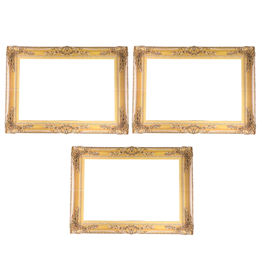 Wedding Photography Photobooth Props DIY Paper Picture Frames Photo Props Party DIY Accessoties (Golden)