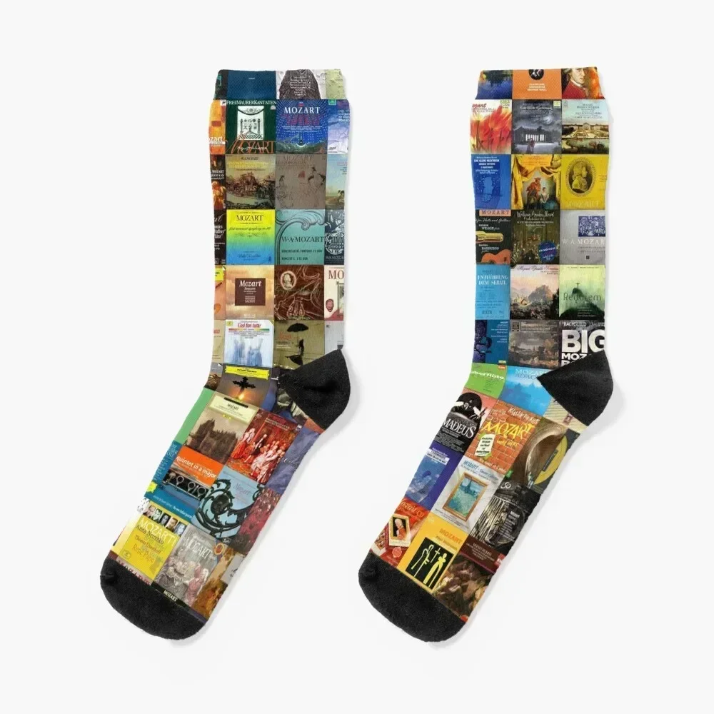 

Mozart Album Covers Socks football crazy men cotton high quality Socks Men Women's