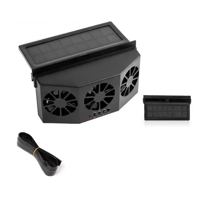 

Вентилятор для охлаждения автомобиля A76T-3 на солнечной энергии, электрический автомобильный воздухоочиститель, зарядный вентилятор-радиатор для задних и передних сидений, очиститель воздуха для автомобиля
