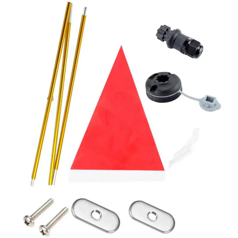 

Флаг безопасности для каяка, складной алюминиевый легкий набор флагштоков, комплект видимости для каяка, ночной каяк, каноэ, рыбацкая лодка, безопасный флагшток