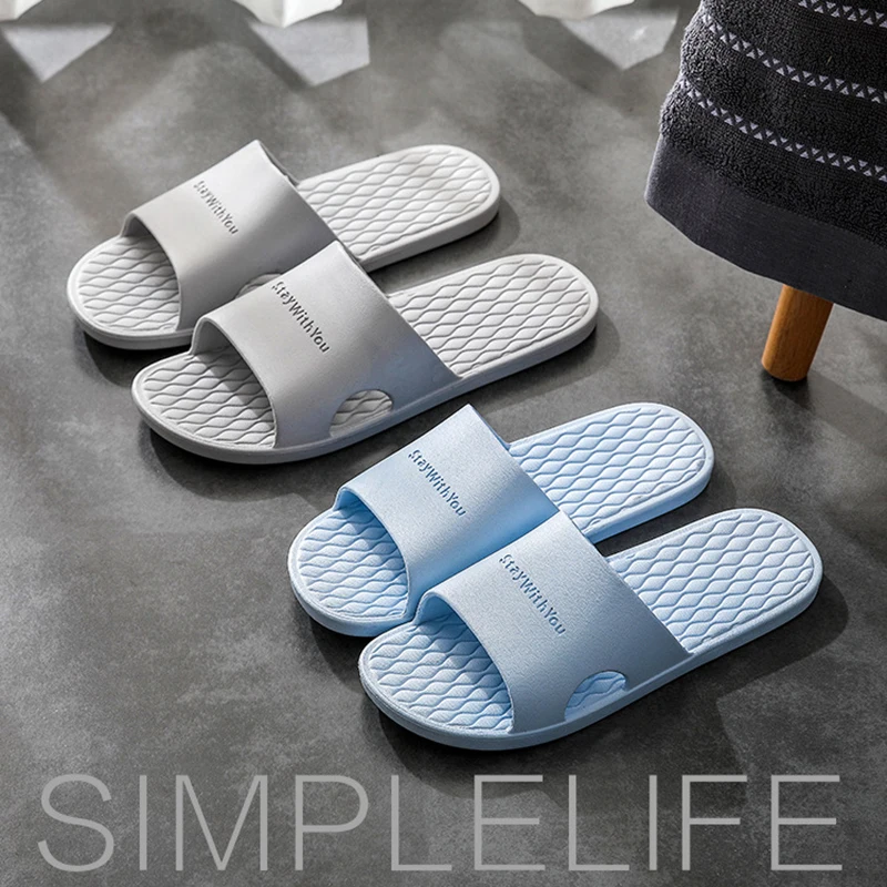 Unisex Women Men  Fashion Slippers EVA Soft Sole Summer Beach Sandals Couples Casual Flip Flop Shoes Bathroom Slides New